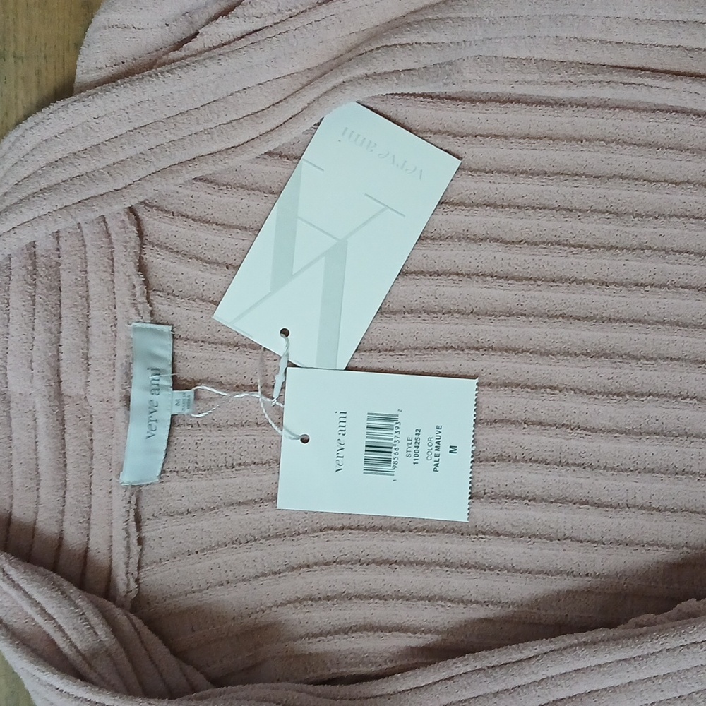 New Verve Ami Women's Pale Mauve Long Sleeves Cardigan Sweater With Pockets - Picture 11 of 17